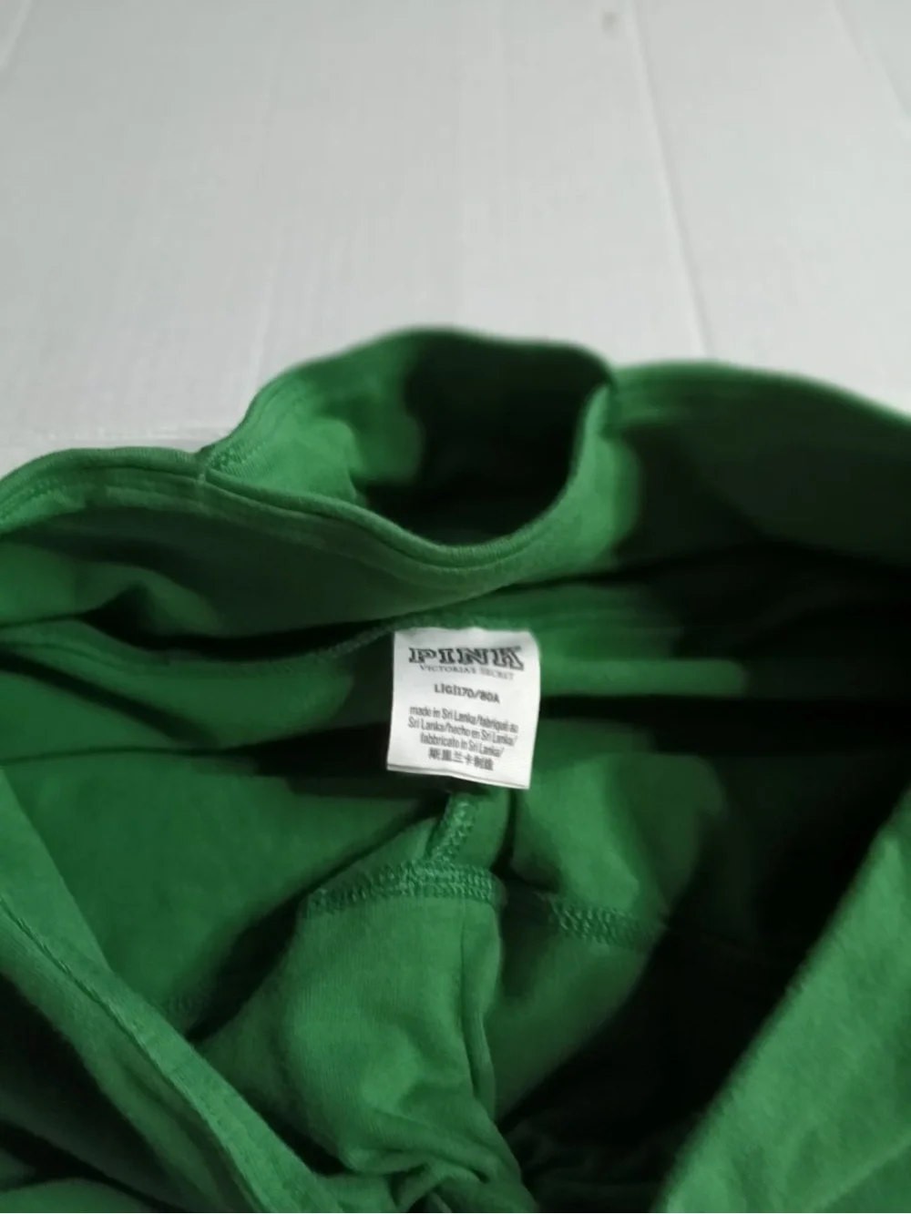 PINK Victoria's Secret Green Ribbed Waistband Leggings - Picture 6 of 7
